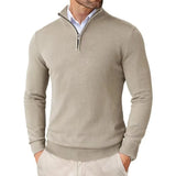 Caitlin™ Luxury Men's Zip-Neck Jumper