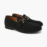 Elias | Men's Suede Loafers with a Chic Metal Detail