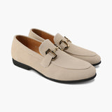 Elias | Men's Suede Loafers with a Chic Metal Detail