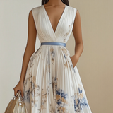 Renata | Elegant Pleated Maxi Dress