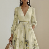 Renata | Elegant Pleated Maxi Dress
