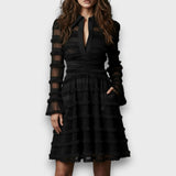 Patrícia – Midi Dress with Sheer Fringing