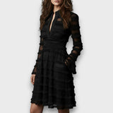 Patrícia – Midi Dress with Sheer Fringing