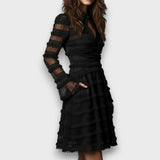 Patrícia – Midi Dress with Sheer Fringe