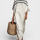 Avelina - Off-Shoulder Maxi Dress with Batwing Sleeves