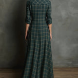 Valentina | Long Checked Dress