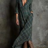 Valentina | Long Checked Dress
