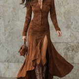 Carlotta | Long Ruffled Dress