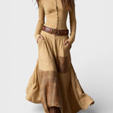 Graciete - Suede Dress with Belt