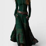 Graciete - Suede Dress with Belt