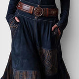 Graciete - Suede Dress with Belt