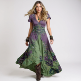 Celeste - Fitted Flowing Floral Dress