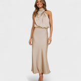 Laura - Long Satin Evening Dress