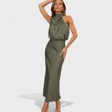 Laura - Long Satin Evening Dress