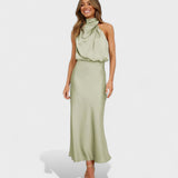 Laura - Long Satin Evening Dress