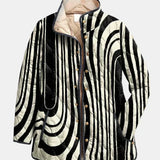 Kambria | Casual Quilted Jacket with Abstract Geometric Design
