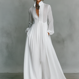 Sita | Patchwork Maxi Dress with High Neck and Long Sleeves