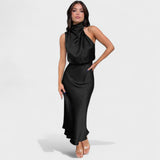 Laura - Long Satin Evening Dress