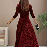 Vespera | Elegant Floral Midi Dress