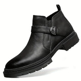 Fedde™ Classic Leather Boots for Men with Buckle Detail