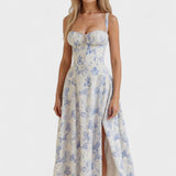 Carolina - Floral Dress with Fitted Bodice