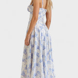 Carolina - Floral Dress with Fitted Bodice