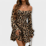 Catarina - Short Leopard Print Dress