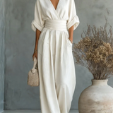 Maja | Elegant Jumpsuit with V-Neck and High Waist