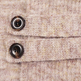 Harlow | Ribbed Knit Cardigan in Oat with Button Tab
