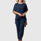 Chiara | Flowing 2-Piece Set with Palazzo Trousers