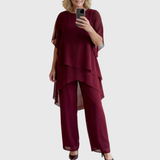 Chiara | Flowing 2-Piece Set with Palazzo Trousers