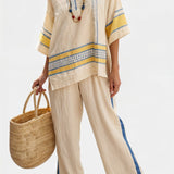 Marcella - Yellow Top and Linen Trousers