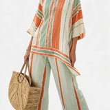 Elisabetta – Elegant Asymmetric Top and Wide-Leg Trousers