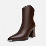 Ancienne Monde | Women's High Heel Leather Chelsea Boots