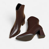 Ancienne Monde | Women's High Heel Leather Chelsea Boots