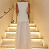 Rute | Sleeveless Dress with Flowing Pleats