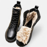 Ancienne Monde | Warm Winter Boots with Platform Sole