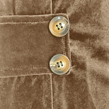 Sutton | Camel Velvet Cardigan with Button Tab