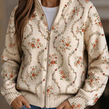 Persephone | Delicate Cream Floral Vine Print
