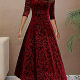Vespera | Elegant Floral Midi Dress