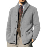 André Beaumont | Luxury Knitted Men's Cardigan with Lapel Collar