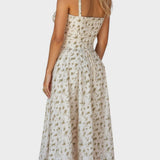 Carolina - Floral Dress with Fitted Bodice