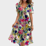 Manuela - Women's V-Neck Dress