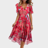 Manuela - Women's V-Neck Dress
