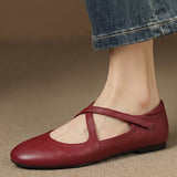 Zeor | Genuine Leather Ballet Flats