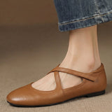 Zeor | Genuine Leather Ballet Flats