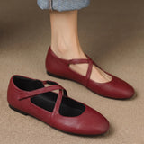 Zeor | Genuine Leather Ballet Flats