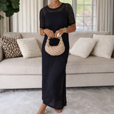 Beta - Long-Sleeve Cut-Out Maxi Dress + Free Inner Dress