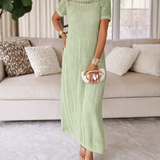 Beta - Long-Sleeve Cut-Out Maxi Dress + Free Inner Dress