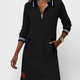 Conceição - Chic Dress with Long Cotton Sleeves